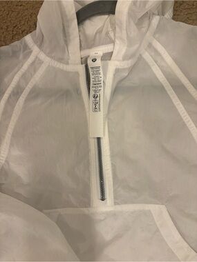 lululemon athletica White Hooded Sheer Jacket